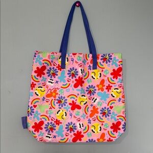 Estee Lauder Pink Floral & Rainbow Tote